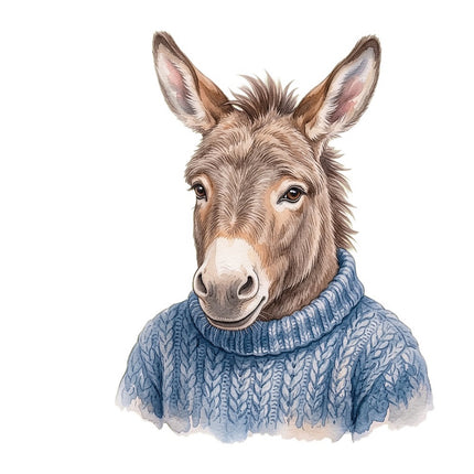 dressed donkey quilt block