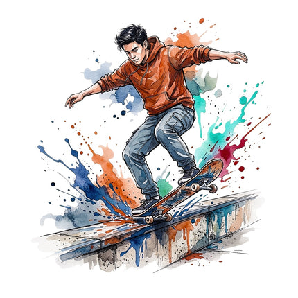 skateboarding fabric panel