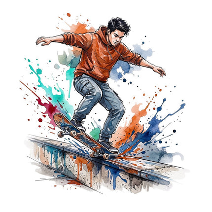 skateboarding fabric panel