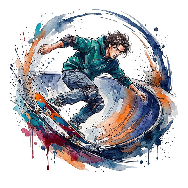 skateboarding fabric panel