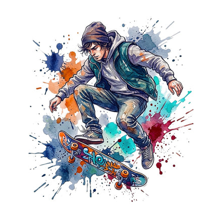 skateboarding fabric panel