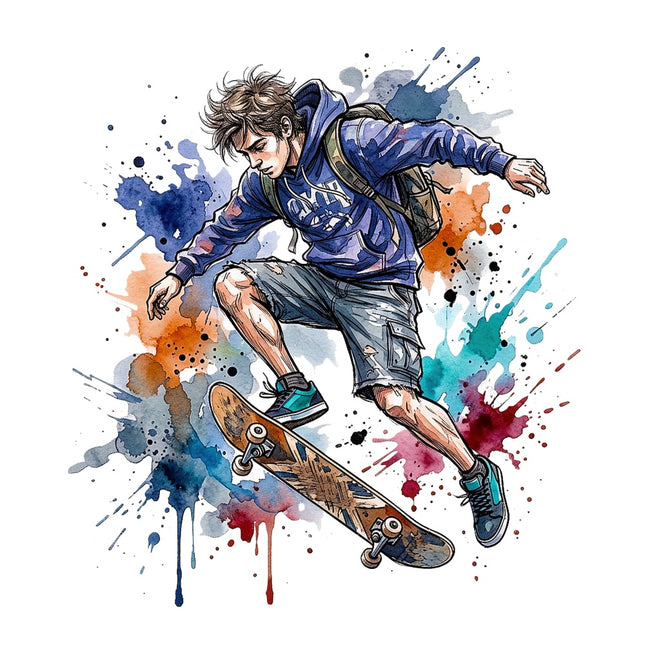 skateboarder fabric panel