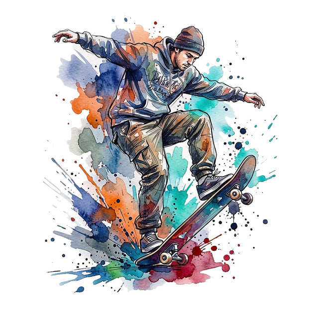 skateboarder fabric panel