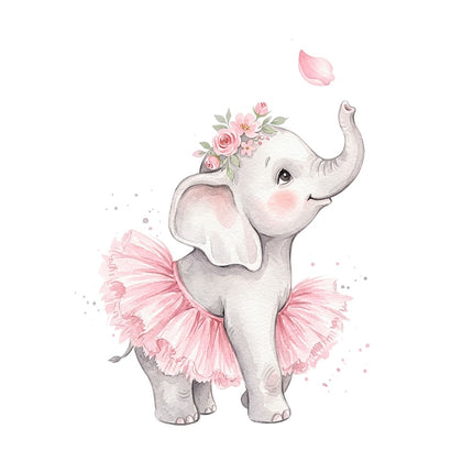 ballerina elephant fabric panel