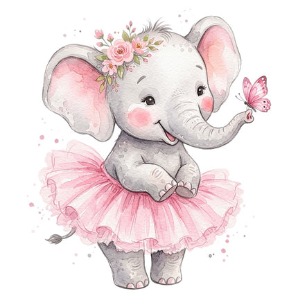 ballerina elephant fabric panel