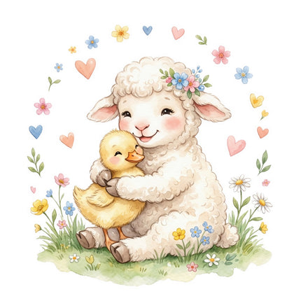 lamb fabric panel square