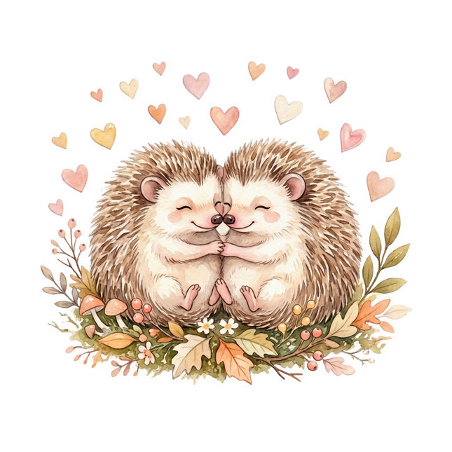 hedgehog square fabric panel