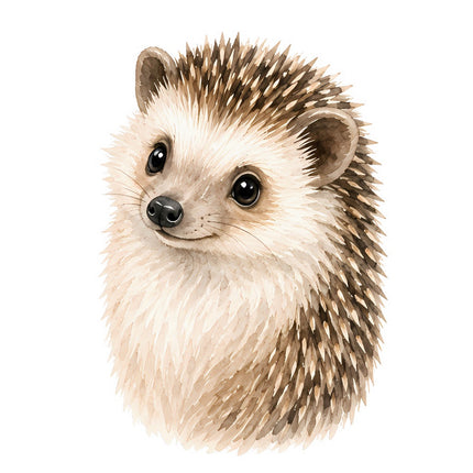 hedgehog fabric panel square