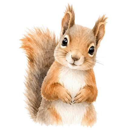 squirrel fabric panel square