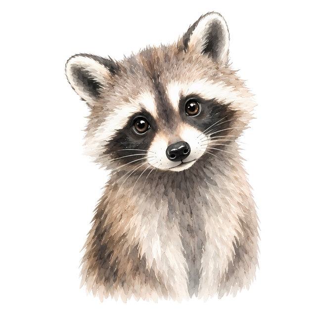 raccoon fabric panel square