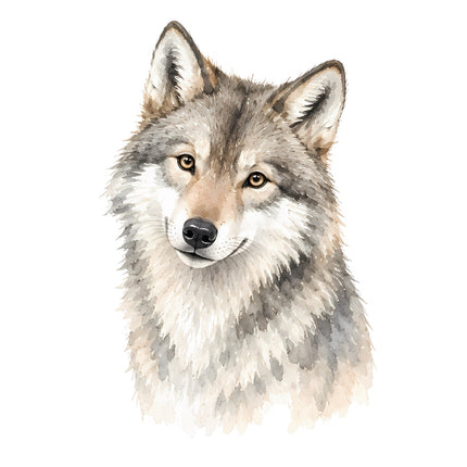 wolf fabric panel square