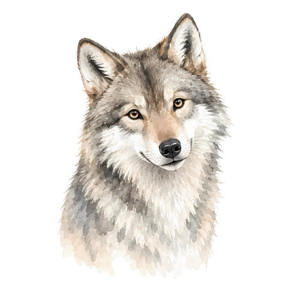wolf fabric panel square
