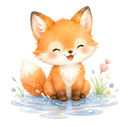 fox fabric panel square