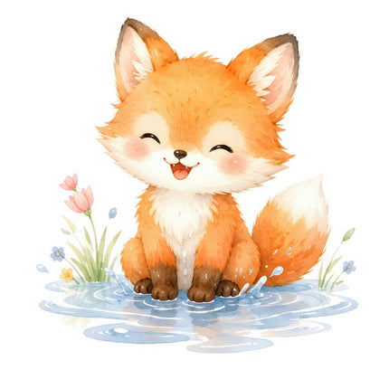fox fabric panel square