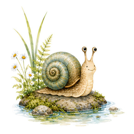 snail fabric panel square