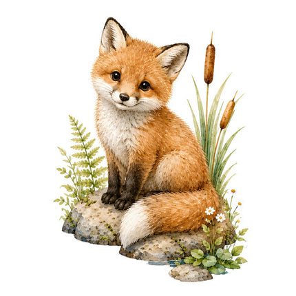 fox fabric panel square