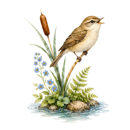 sparrow fabric panel square