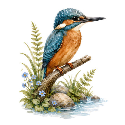 kingfisher fabric panel square