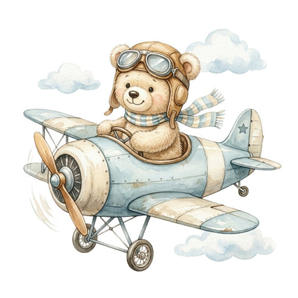 aviation teddy bear quilt square