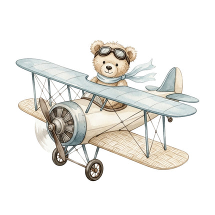 aviation teddy bear quilt square