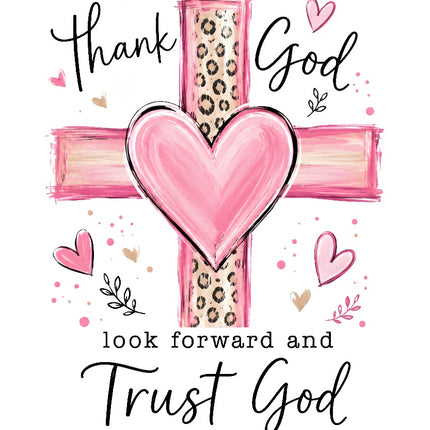 look back and thank God fabric panel