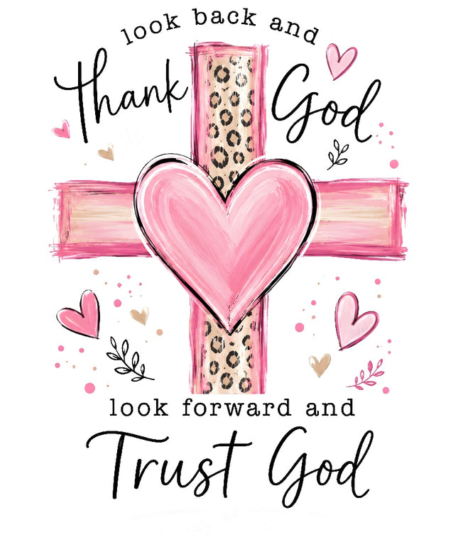 look back and thank God fabric panel
