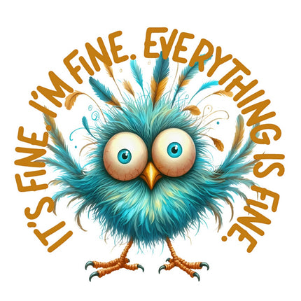I'm fine bird fabric panel square