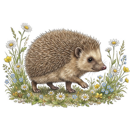 Hedgehog 100% Cotton Fabric Panel Block Quilt Square FLIP-ART4008