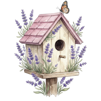 Birdhouse 100% Cotton Fabric Panel Block Quilt Square ART4017