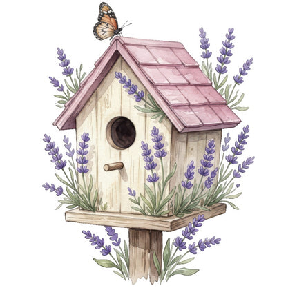 Birdhouse 100% Cotton Fabric Panel Block Quilt Square FLIP-ART4017