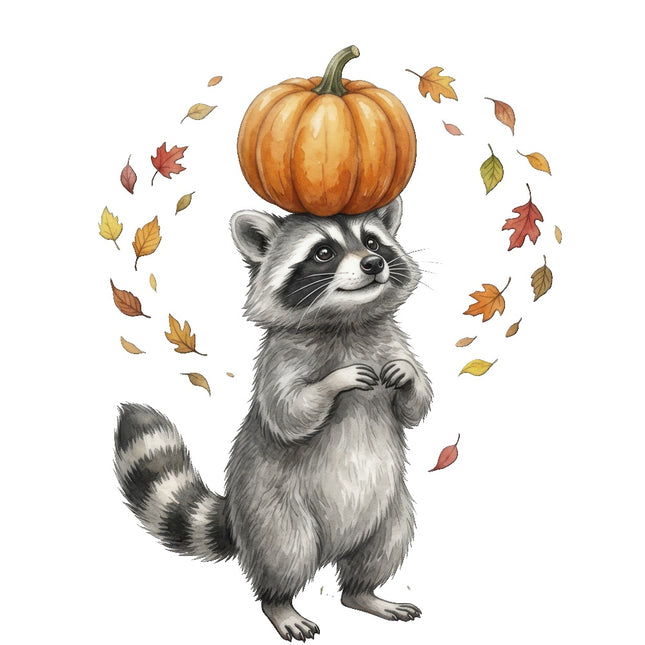 halloween raccoon fabric panel