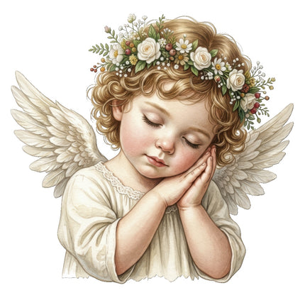angel child fabric panel