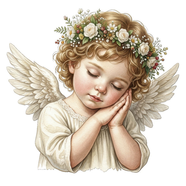 angel child fabric panel
