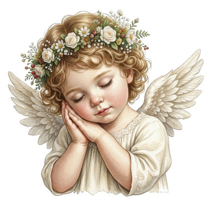Angel Child 100% Cotton Fabric Panel Block Quilt Square FLIP-ART4026