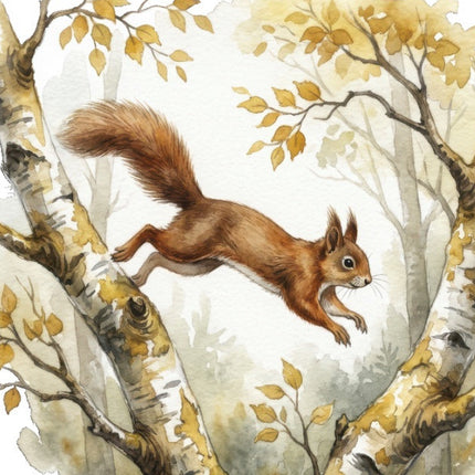 squirrel fabric panel