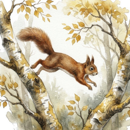 squirrel fabric panel 