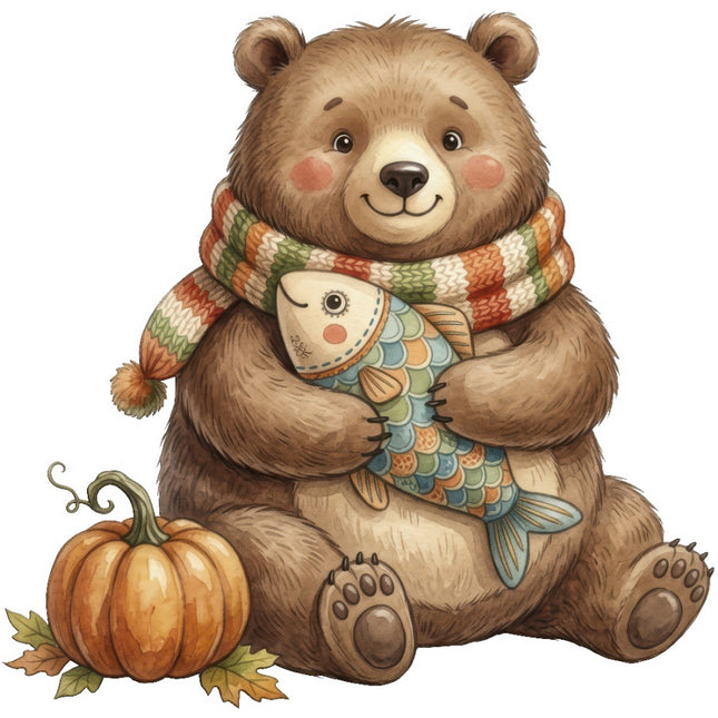 halloween bear quilt square