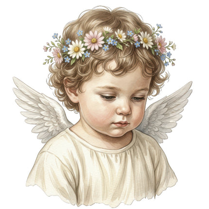 angel child fabric panel