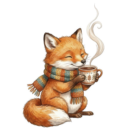 autumn fox fabric panel