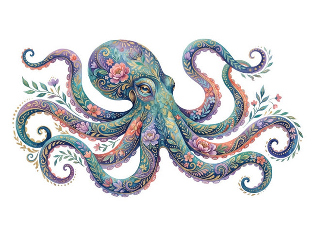 octopus fabric panel