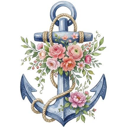 floral anchor quilt square