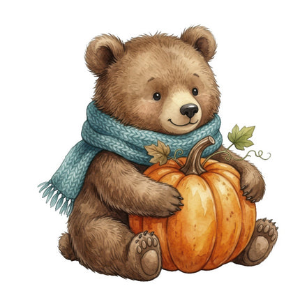 halloween bear fabric panel