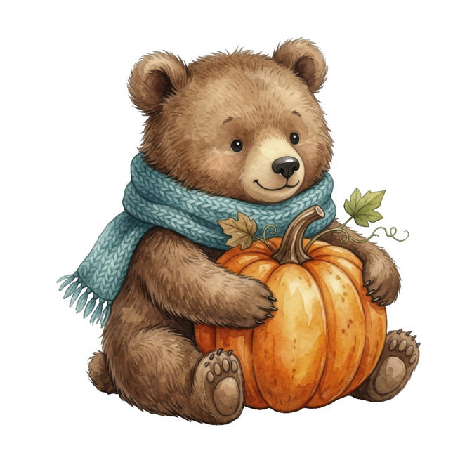 halloween bear fabric panel