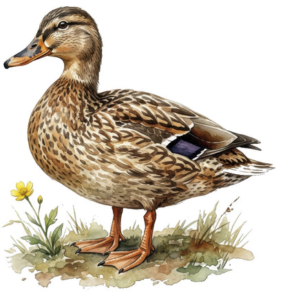 Duck 100% Cotton Fabric Panel Block Quilt Square ART4073
