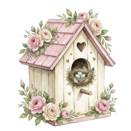 Birdhouse 100% Cotton Fabric Panel Block Quilt Square ART4077