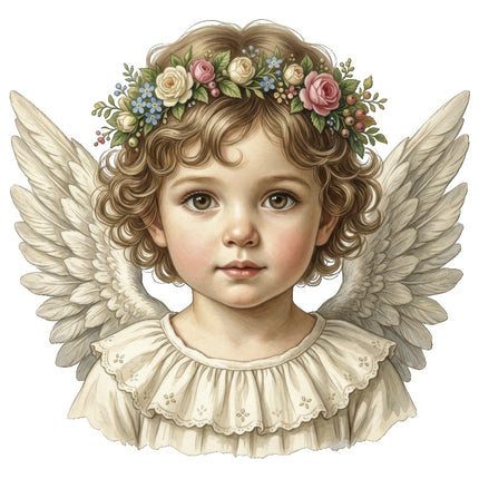 Angel Child 100% Cotton Fabric Panel Block Quilt Square ART4078