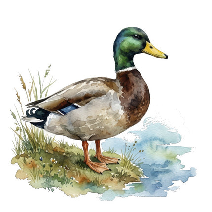 mallard duck fabric panel