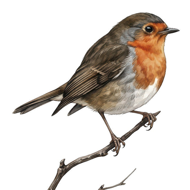 Robin Bird 100% Cotton Fabric Panel Block Quilt Square ART4081