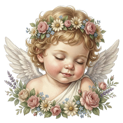 Angel Child 100% Cotton Fabric Panel Block Quilt Square ART4083