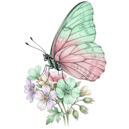 butterfly fabric panel